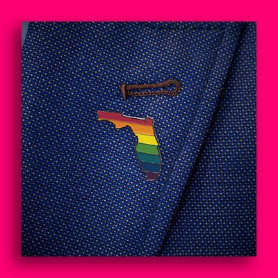 Rainbow Florida Enamel Pin