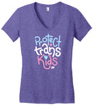 Ladies Protect Trans Kids V-Neck T-Shirt