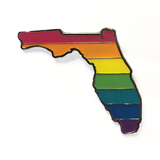 Rainbow Florida Enamel Pin